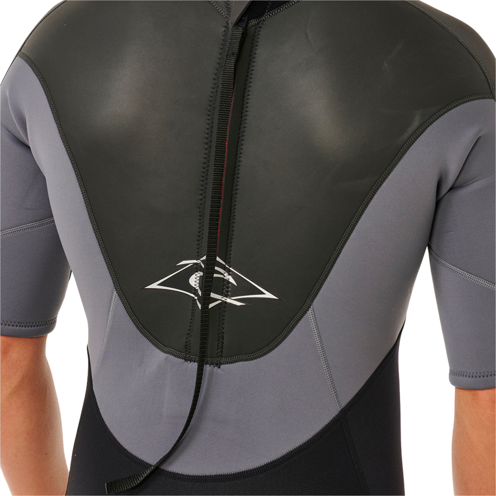 2026 Rip Curl Hommes Omega 2mm Back Zip Shorty Combinaison N&eacute;opr&egrave;ne 128MSP - Grey